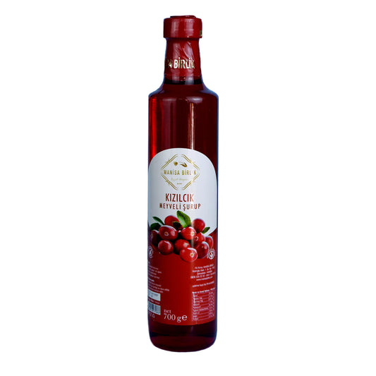 Manisa Birlik Doğal Kızılcık Meyveli Şurup 700 ml Konsantre