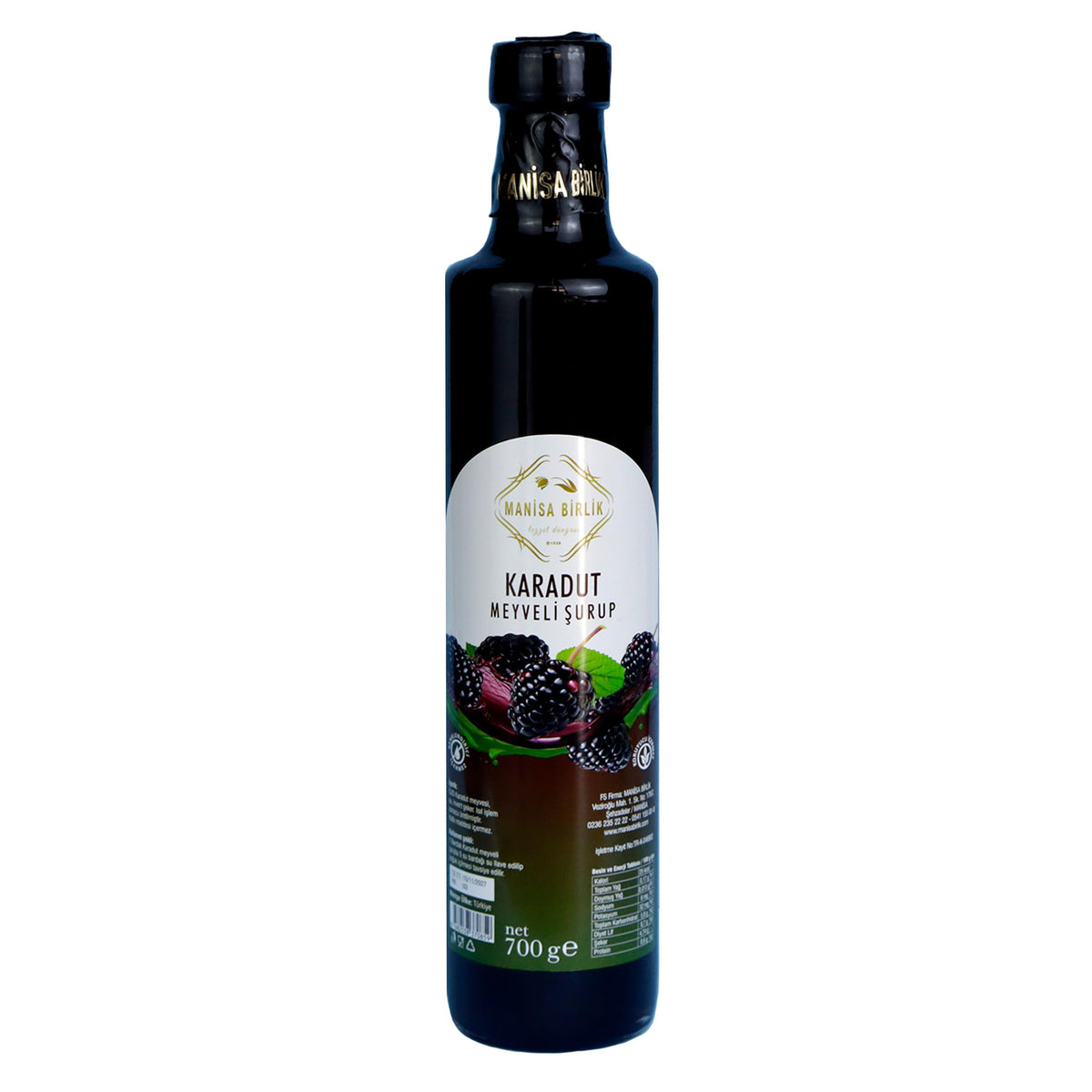 Manisa Birlik Doğal Karadut Özü Şurup 700 ml Konsantre